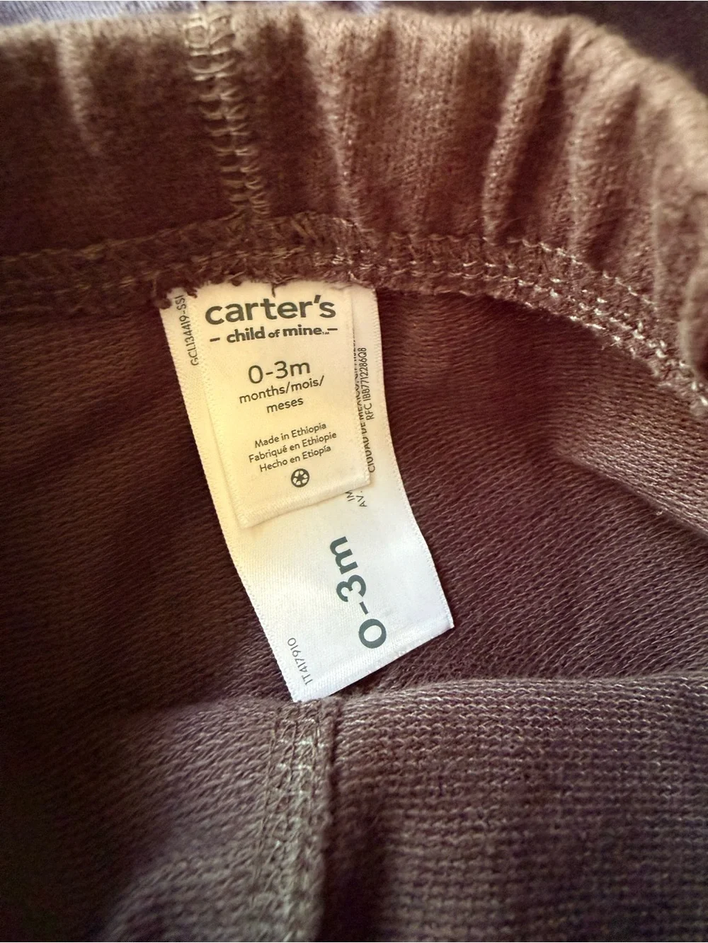 Lot of 3 baby pants for 0-3 months